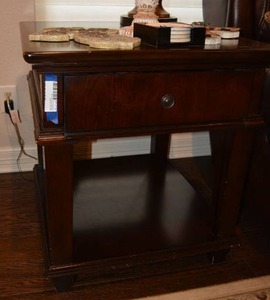 lot 114 image: Bassett Side Table, Contents sold Separately