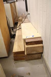 lot 512 image: Plywood and Cedar Planks 12 Ft. - rough cut 2x8, 4x8, 2x6