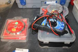 lot 532 image: Hilti Concrete Blades, Multi-Meter, Connectors, Pliers and Zip Ties