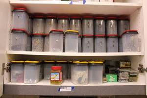 lot 545 image: Hardware in Plastic Storage Containers