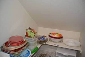 lot 228 image: Glass and Plastic Serving Trays, Christmas Paper Plates and Napkins and More