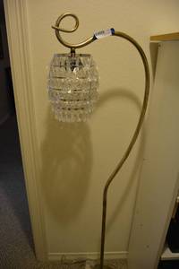 lot 268 image: Dangling Crystal Floor Lamp