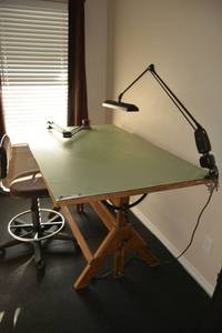 lot 260 image: Drafting Table and Chair