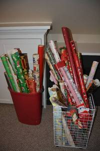 lot 262 image: 2 Bins of Christmas Wrap