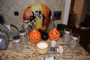 lot 162 image: Halloween Decorations and Candles