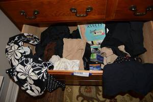 lot 290 image: Ladies Shapeware, Bras (mostly 36DDD) Slips and Swimsuits
