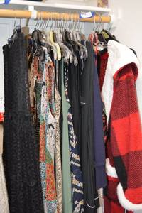 lot 296 image: Womens Clothes, Sleepwear and Red Plaid Fluffy Robe, see pictures