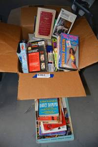 lot 381 image: VHS Exercise Videos, Misc. Books, and Photo Albums