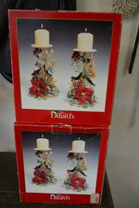lot 375 image: 2 Boxes of 2-12 Gold Scroll Candleholders