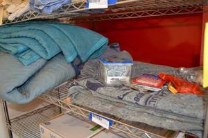 lot 397 image: Moving Blankets and Box of Screws