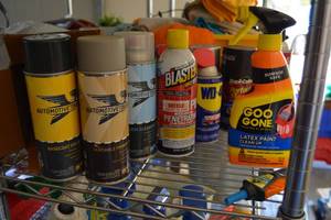 lot 406 image: Automotive Primer and Basecoat, Goo Gone, Rust Blaster, WD-40 and More