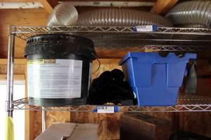 lot 663 image: Electrical Wire and Boxes, Knee Pads, and Back Support Belt