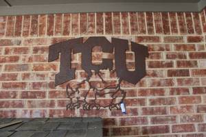 lot 456 image: TCU Metal Sign