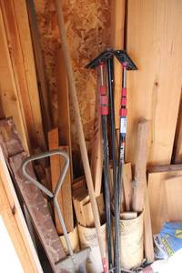 lot 690 image: Zipwall Spring Loaded Poles and Misc. Wood Pieces