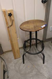 lot 604 image: Wooden Seat Work Stool and Saw Jig