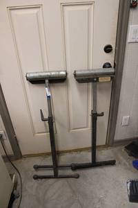 lot 613 image: Pair of Portable Roller Stands