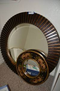 lot 58 image: Large and Small Circle Mirrors