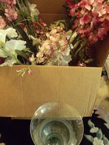 lot 45 image: Artifical Flowers and Vase