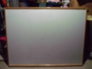 lot 75 image: Barely Used Large Whiteboard Roughly 3 Ft Tall by 4 Ft Wide