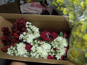 lot 77 image: Box of Artificial Flower Bushels