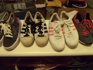 lot 90 image: Generous Lot of Womens Shoes Size 9, Adidas, Tommy Hilfiger, Polo