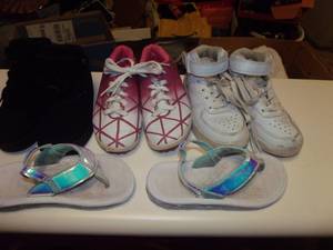 lot 91 image: Generous Lot of Girls Shoes Size 11, Soccer Cleats and Sandals, Pumas
