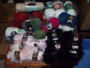 lot 106 image: Generous Lot of Yarn, Mixed colors, Brands and Textures, all New