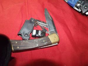 lot 156 image: Vintage Buck Knife, German Nail Cleanerknife and Micro Machine Trans Am