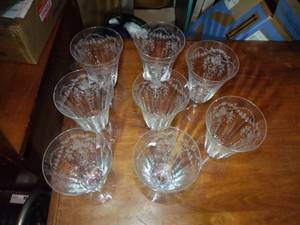 lot 169 image: Vintage Fostoria Corsage Iced TeaFruit Cocktail Clear Crystal