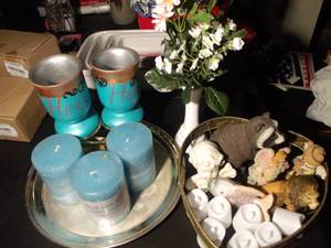 lot 192 image: NEW CANDLES AND MINITURE FIGURINES