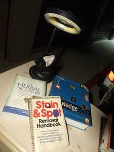 lot 203 image: Desk Light and Books for Everyday Information