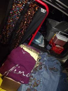 lot 205 image: Womens Clothing, Lane Bryant, Pants, Jeans, Blouses. XLXXL Home Made Scarfs