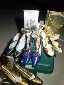 lot 223 image: Five Pair of Ladies Dress Shoes, Very Gently Worn, La Rose and other Brands in Styles and Colors as shown Size 12