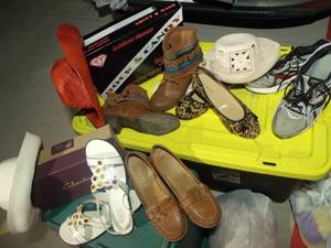 lot 226 image: Generous Variety of Ladies Shoes and Hats in styles and colors as shown size 12