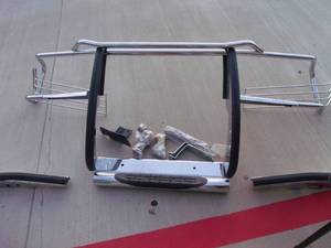 lot 247 image: Universal Pick-up Truck GrillBumper Guard with Front step, Go Rhino, Complete with all hardware, Never  Installed or Mounted