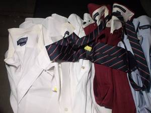lot 253 image: Variety of Gentlemans Button-Down Shirts and a Necktie in colors as shown