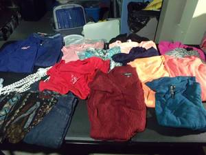 lot 255 image: Generous Variety of Ladies Mix and Match Clothing in styles and colors as shown