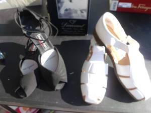 lot 279 image: Womens Size 12 Dance heels and Sandals (Sandals are new)