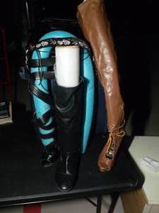 lot 289 image: Womens High Heel over the knee Boots and Shoes, Below the Knee Flat Boots and Belt Sizes 9-11