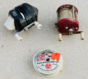 lot 116 image: Vintage Zebco 202 &amp Compac Model 33 Fishing Reels W Fish King Nylon Monofilament Line