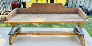 lot 8 image: AntiqueVintage Wooden W Springs BuckboardWagon Drivers Seat