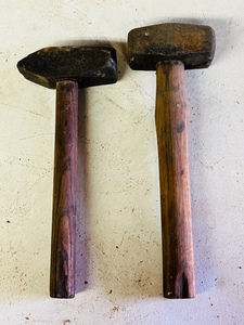 lot 216 image: Vintage Blacksmith Cross Peen Sledge Anvil Hammer &amp Lump Hammer