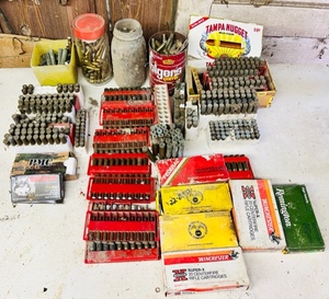 lot 221 image: Huge Lot of A Variety of Empty Brass Cartridges For Reloading