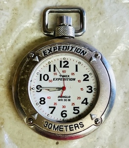 lot 232 image: Vintage Timex Expedition Indiglo Pocket Watch