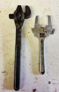 lot 272 image: Antique 14 GTD Little Giant Reversible Offset Pipe Wrench &amp Vintage Ace Slip &amp Lock Nut Wrench