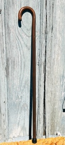 lot 318 image: intage Fancy Two-Toned Striped Wooden Walking Cane