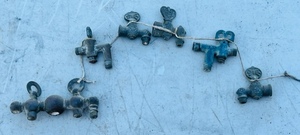 lot 333 image: Antique Bronze Gas Valves