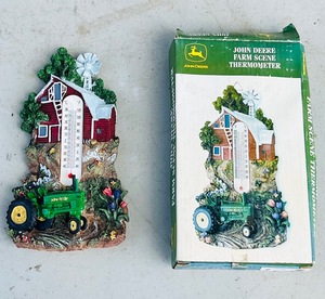lot 354 image: John Deere Farm Scene Thermometer