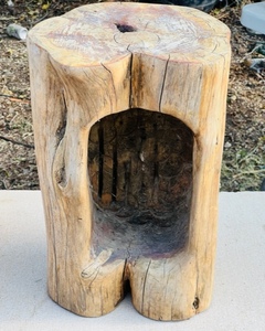 lot 381 image: Decorative Stump Crafted to Burn Candles In