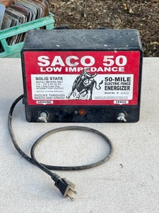 lot 393 image: Saco 50 Low Impedance 50-Mile Electric Fence Energizer